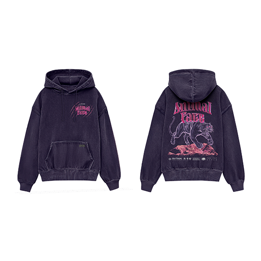 Vintage Animal Face Heavyweight Hoodie - 35226926940314