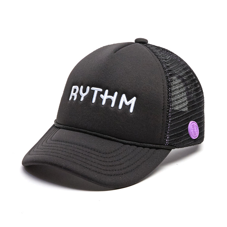 Rythm Black Foam Purple Accent Trucker Hat - 33409771143322